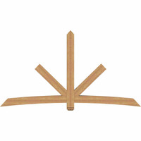 108"W x 58"H x 5 1/2"D x 5 1/2"F, 13/12 Pitch, Alberta Smooth Timber Gable Bracket, Western Red Cedar