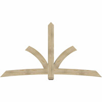 108"W x 58"H x 06"D x 6"F, 13/12 Pitch, Davenport Rough Sawn Timber Gable Bracket, Douglas Fir