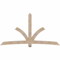 108"W x 58"H x 5 1/2"D x 5 1/2"F, 13/12 Pitch, Davenport Smooth Timber Gable Bracket, Douglas Fir