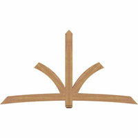 108"W x 58"H x 5 1/2"D x 5 1/2"F, 13/12 Pitch, Davenport Smooth Timber Gable Bracket, Western Red Cedar