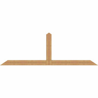 108"W x 36"H x 5 1/2"D x 5 1/2"F, 08/12 Pitch, Portland Smooth Timber Gable Bracket, Western Red Cedar