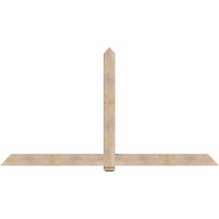 108"W x 58"H x 5 1/2"D x 5 1/2"F, 13/12 Pitch, Eugene Smooth Timber Gable Bracket, Douglas Fir