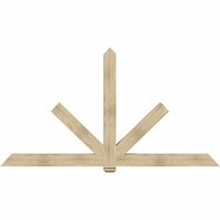108"W x 58"H x 06"D x 6"F, 13/12 Pitch, Kennewick Rough Sawn Timber Gable Bracket, Douglas Fir