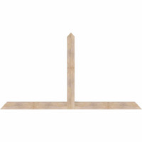 108"W x 58"H x 5 1/2"D x 5 1/2"F, 13/12 Pitch, Portland Smooth Timber Gable Bracket, Douglas Fir