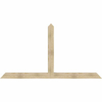 108"W x 58"H x 06"D x 6"F, 13/12 Pitch, Portland Rough Sawn Timber Gable Bracket, Douglas Fir