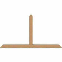 108"W x 58"H x 5 1/2"D x 5 1/2"F, 13/12 Pitch, Portland Smooth Timber Gable Bracket, Western Red Cedar