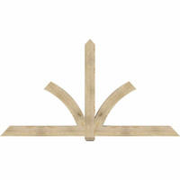 108"W x 58"H x 06"D x 6"F, 13/12 Pitch, Redmond Rough Sawn Timber Gable Bracket, Douglas Fir