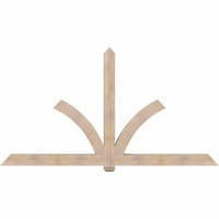 108"W x 58"H x 5 1/2"D x 5 1/2"F, 13/12 Pitch, Redmond Smooth Timber Gable Bracket, Douglas Fir