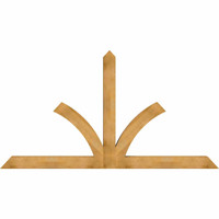 108"W x 58"H x 06"D x 6"F, 13/12 Pitch, Richland Rough Sawn Timber Gable Bracket, Western Red Cedar