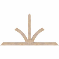 108"W x 58"H x 5 1/2"D x 5 1/2"F, 13/12 Pitch, Richland Smooth Timber Gable Bracket, Douglas Fir