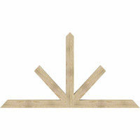 108"W x 58"H x 06"D x 6"F, 13/12 Pitch, Saratoga Rough Sawn Timber Gable Bracket, Douglas Fir