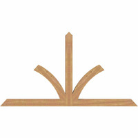 108"W x 58"H x 5 1/2"D x 5 1/2"F, 13/12 Pitch, Richland Smooth Timber Gable Bracket, Western Red Cedar