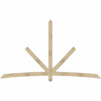 108"W x 63"H x 04"D x 4"F, 14/12 Pitch, Alberta Rough Sawn Timber Gable Bracket, Douglas Fir