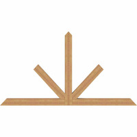 108"W x 58"H x 5 1/2"D x 5 1/2"F, 13/12 Pitch, Saratoga Smooth Timber Gable Bracket, Western Red Cedar