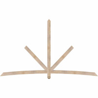 108"W x 63"H x 3 1/2"D x 3 1/2"F, 14/12 Pitch, Alberta Smooth Timber Gable Bracket, Douglas Fir