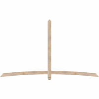 108"W x 63"H x 3 1/2"D x 3 1/2"F, 14/12 Pitch, Bellingham Smooth Timber Gable Bracket, Douglas Fir