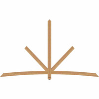 108"W x 63"H x 3 1/2"D x 3 1/2"F, 14/12 Pitch, Alberta Smooth Timber Gable Bracket, Western Red Cedar