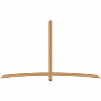 108"W x 63"H x 3 1/2"D x 3 1/2"F, 14/12 Pitch, Bellingham Smooth Timber Gable Bracket, Western Red Cedar