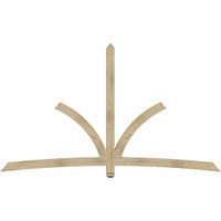 108"W x 63"H x 04"D x 4"F, 14/12 Pitch, Davenport Rough Sawn Timber Gable Bracket, Douglas Fir