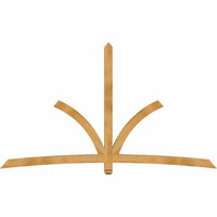 108"W x 63"H x 04"D x 4"F, 14/12 Pitch, Davenport Rough Sawn Timber Gable Bracket, Western Red Cedar
