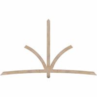 108"W x 63"H x 3 1/2"D x 3 1/2"F, 14/12 Pitch, Davenport Smooth Timber Gable Bracket, Douglas Fir