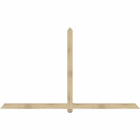 108"W x 63"H x 04"D x 4"F, 14/12 Pitch, Eugene Rough Sawn Timber Gable Bracket, Douglas Fir
