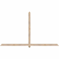 108"W x 63"H x 3 1/2"D x 3 1/2"F, 14/12 Pitch, Eugene Smooth Timber Gable Bracket, Douglas Fir