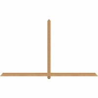 108"W x 63"H x 3 1/2"D x 3 1/2"F, 14/12 Pitch, Eugene Smooth Timber Gable Bracket, Western Red Cedar