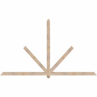108"W x 63"H x 3 1/2"D x 3 1/2"F, 14/12 Pitch, Kennewick Smooth Timber Gable Bracket, Douglas Fir