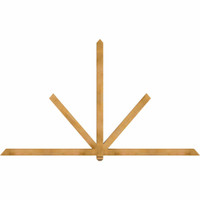 108"W x 63"H x 3 1/2"D x 3 1/2"F, 14/12 Pitch, Kennewick Smooth Timber Gable Bracket, Western Red Cedar