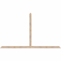 108"W x 63"H x 3 1/2"D x 3 1/2"F, 14/12 Pitch, Portland Smooth Timber Gable Bracket, Douglas Fir