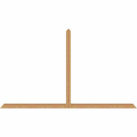 108"W x 63"H x 3 1/2"D x 3 1/2"F, 14/12 Pitch, Portland Smooth Timber Gable Bracket, Western Red Cedar