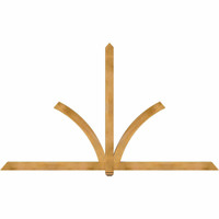 108"W x 63"H x 04"D x 4"F, 14/12 Pitch, Redmond Rough Sawn Timber Gable Bracket, Western Red Cedar