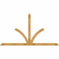 108"W x 58"H x 04"D x 4"F, 13/12 Pitch, Richland Rough Sawn Timber Gable Bracket, Western Red Cedar