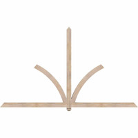 108"W x 63"H x 3 1/2"D x 3 1/2"F, 14/12 Pitch, Redmond Smooth Timber Gable Bracket, Douglas Fir