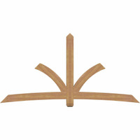108"W x 54"H x 3 1/2"D x 5 1/2"F, 12/12 Pitch, Davenport Smooth Timber Gable Bracket, Western Red Cedar