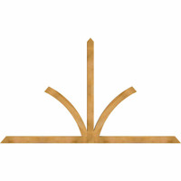 108"W x 63"H x 04"D x 4"F, 14/12 Pitch, Richland Rough Sawn Timber Gable Bracket, Western Red Cedar