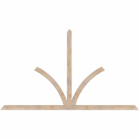 108"W x 63"H x 3 1/2"D x 3 1/2"F, 14/12 Pitch, Richland Smooth Timber Gable Bracket, Douglas Fir