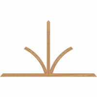 108"W x 63"H x 3 1/2"D x 3 1/2"F, 14/12 Pitch, Richland Smooth Timber Gable Bracket, Western Red Cedar