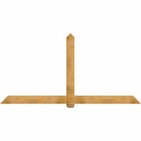 108"W x 54"H x 04"D x 6"F, 12/12 Pitch, Eugene Rough Sawn Timber Gable Bracket, Western Red Cedar