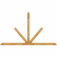 108"W x 63"H x 04"D x 4"F, 14/12 Pitch, Saratoga Rough Sawn Timber Gable Bracket, Western Red Cedar