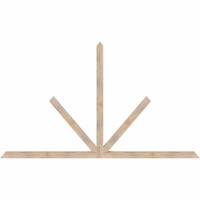 108"W x 63"H x 3 1/2"D x 3 1/2"F, 14/12 Pitch, Saratoga Smooth Timber Gable Bracket, Douglas Fir