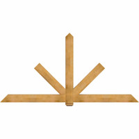 108"W x 54"H x 04"D x 6"F, 12/12 Pitch, Kennewick Rough Sawn Timber Gable Bracket, Western Red Cedar