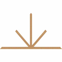108"W x 63"H x 3 1/2"D x 3 1/2"F, 14/12 Pitch, Saratoga Smooth Timber Gable Bracket, Western Red Cedar