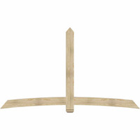 108"W x 63"H x 04"D x 6"F, 14/12 Pitch, Bellingham Rough Sawn Timber Gable Bracket, Douglas Fir