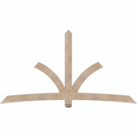 108"W x 58"H x 3 1/2"D x 5 1/2"F, 13/12 Pitch, Davenport Smooth Timber Gable Bracket, Douglas Fir