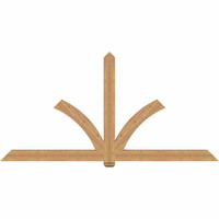 108"W x 54"H x 3 1/2"D x 5 1/2"F, 12/12 Pitch, Redmond Smooth Timber Gable Bracket, Western Red Cedar