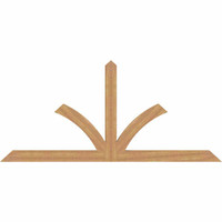 108"W x 49"H x 3 1/2"D x 5 1/2"F, 11/12 Pitch, Richland Smooth Timber Gable Bracket, Western Red Cedar