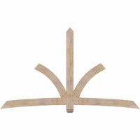 108"W x 63"H x 3 1/2"D x 5 1/2"F, 14/12 Pitch, Davenport Smooth Timber Gable Bracket, Douglas Fir