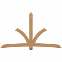 108"W x 63"H x 3 1/2"D x 5 1/2"F, 14/12 Pitch, Davenport Smooth Timber Gable Bracket, Western Red Cedar